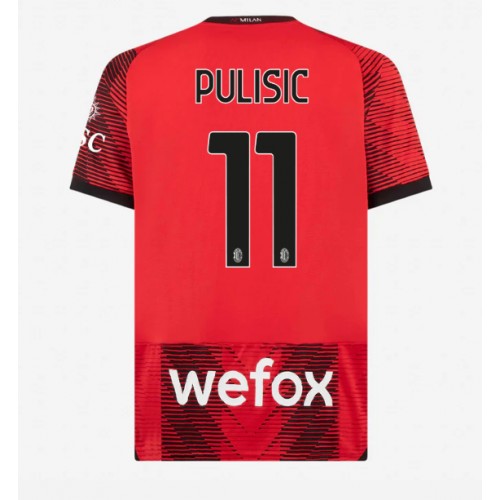 Maillot de foot AC Milan Christian Pulisic #11 Domicile 2023-24 Manches Courte